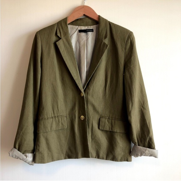 Harve Benard Khaki Women's Blazer - Picture 2 of 10